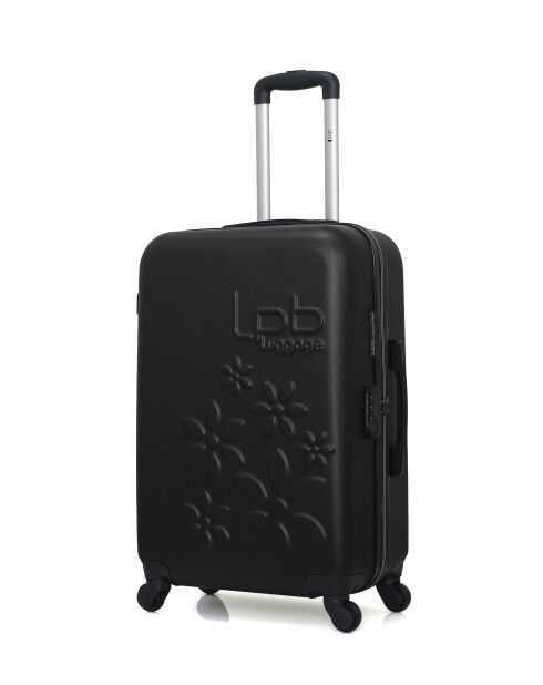 2 Valises moyen séjour et cabine Eleonor 65/55 cm noires