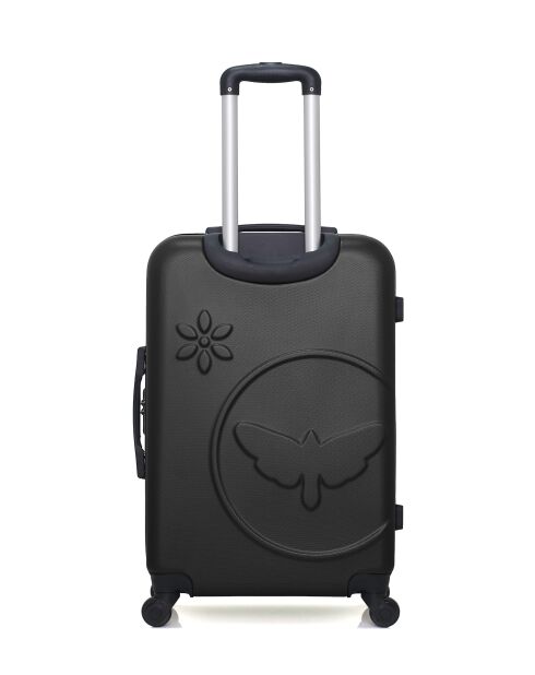 2 Valises moyen séjour et cabine Eleonor 65/55 cm noires