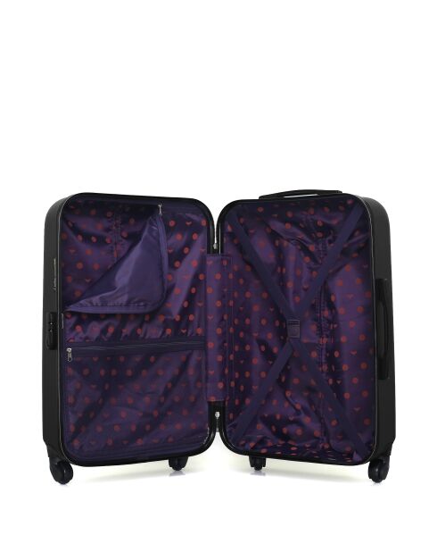 2 Valises moyen séjour et cabine Eleonor 65/55 cm noires