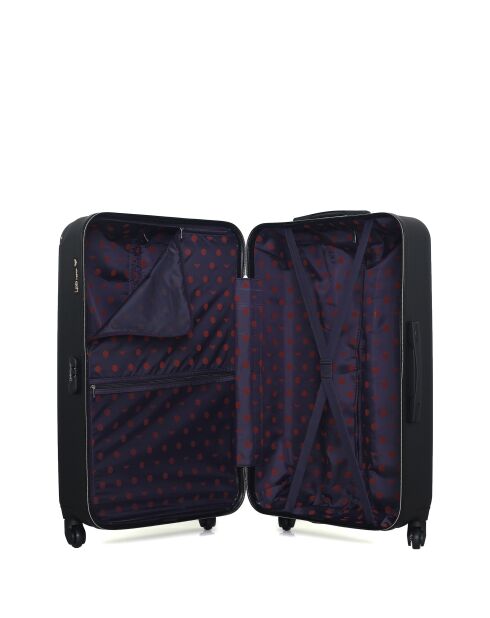 3 Valises long séjour, moyen séjour, cabine & Vanity Hambourg 75/65/55/30 cm noirs
