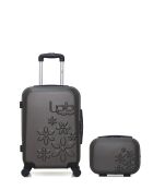 Valise cabine & Vanity Eleonor 55/30 cm gris foncé