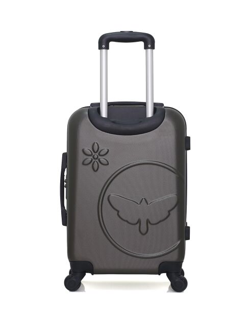 Valise cabine & Vanity Eleonor 55/30 cm gris foncé