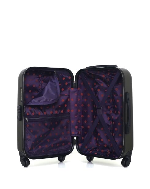 Valise cabine & Vanity Eleonor 55/30 cm gris foncé