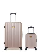 2 Valises long séjour et cabine XXS Agata 75/46 cm rose doré