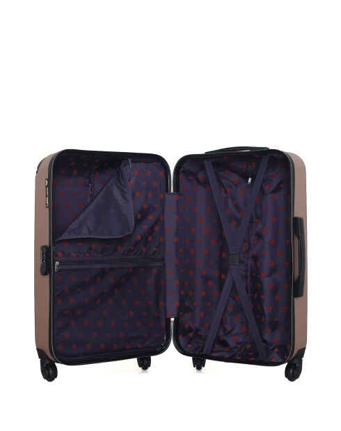 Valise moyen séjour & Vanity Hambourg 65/30 cm rose doré