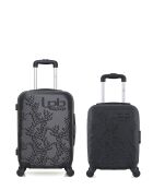 2 Valises cabine et cabine XXS Nais 55/46 cm noires