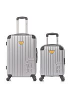 2 XXS Marianne, 65/46 cm, grau, mittelgroße Reise- und Handgepäckkoffer