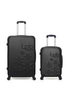 2 schwarze Eleonor 75/55 cm lange Aufenthalts- und Handgepäckkoffer