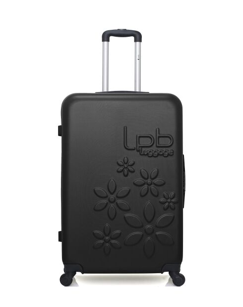 2 Valises long séjour et cabine Eleonor 75/55 cm noires