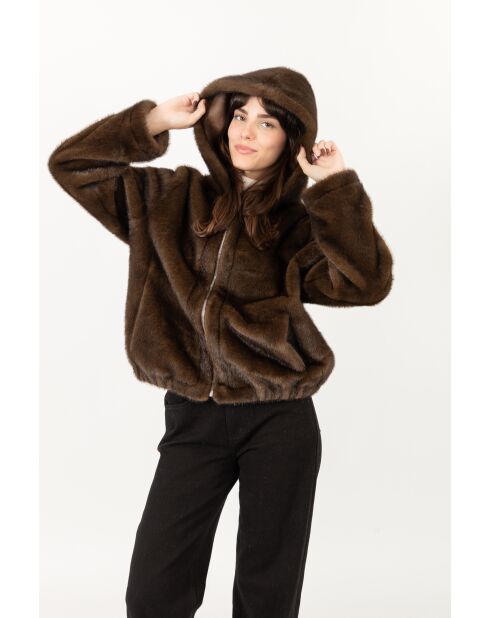 Fausse Fourrure Anna Chocolat