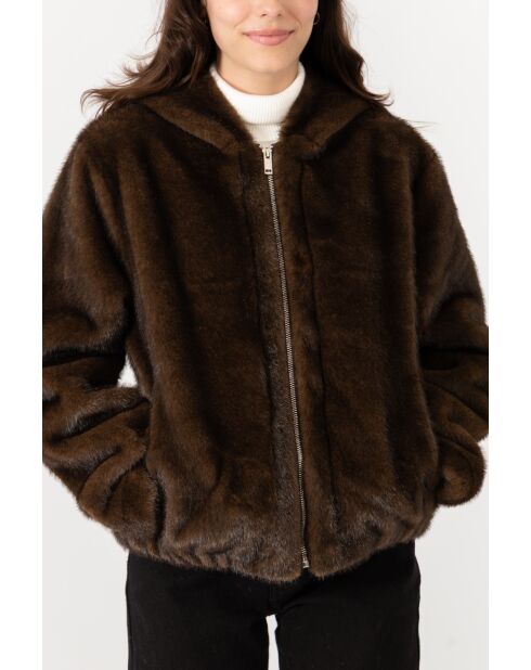 Fausse Fourrure Anna Chocolat