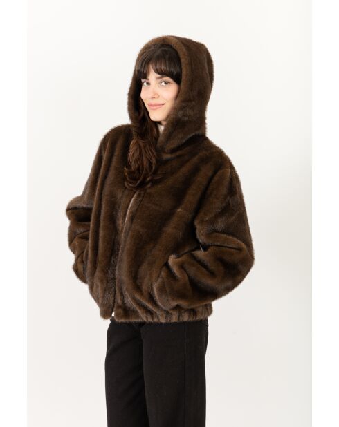 Fausse Fourrure Anna Chocolat