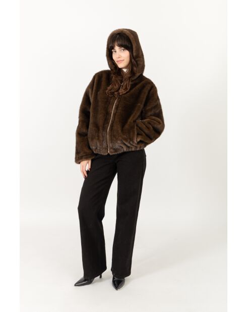Fausse Fourrure Anna Chocolat