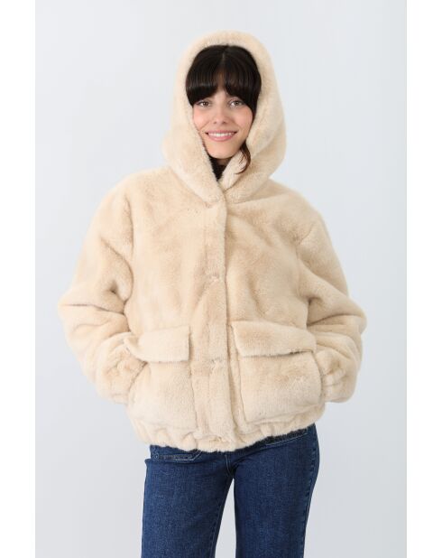 Fausse Fourrure Aurore Beige