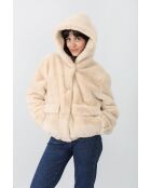 Fausse Fourrure Aurore Beige