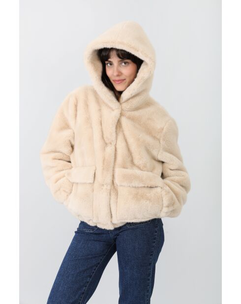 Fausse Fourrure Aurore Beige