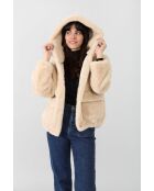 Fausse Fourrure Aurore Beige