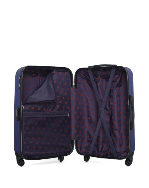 2 Valises moyen séjour et cabine Hambourg 65/55 cm marine
