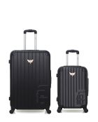 2 Valises long séjour et cabine Marianne 75/55 cm noires