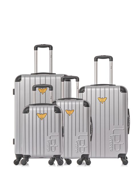 4 Valises long séjour, moyen séjour, cabine et cabine XXS Marianne 75/65/55/46 cm grises