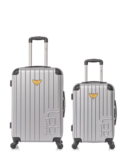 2 Valises moyen séjour et cabine Marianne 65/55 cm grises