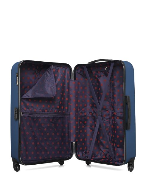 2 Valises long séjour et moyen séjour Eleonor 75/65 cm marine