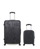 2 Valises long séjour et cabine XXS Nais 75/46 cm noires