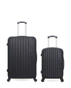 2 Valises long séjour et cabine Hambourg 75/55 cm noires