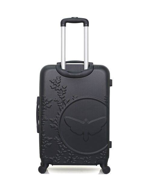 2 Valises moyen séjour et cabine Nais 65/55 cm noires