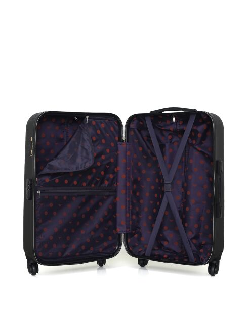 2 Valises moyen séjour et cabine Nais 65/55 cm noires