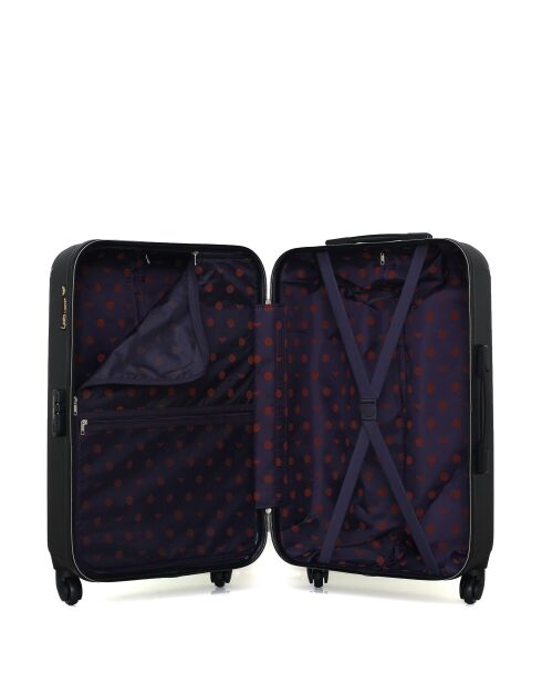 2 Valises moyen séjour et cabine XXS Marianne 65/46 cm noires