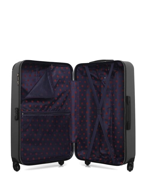 3 Valises long séjour, moyen séjour, cabine & Vanity Hambourg 75/65/55/30 cm gris foncé