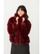 Fausse Fourrure Chloé Bordeaux