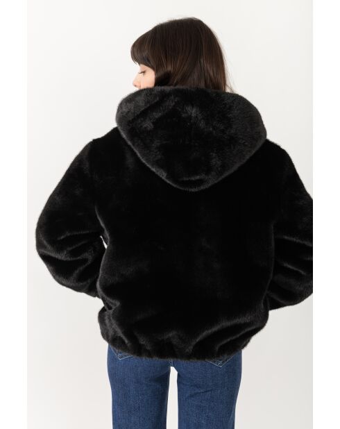 Fausse Fourrure Aurore Noire