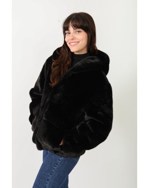 Fausse Fourrure Aurore Noire