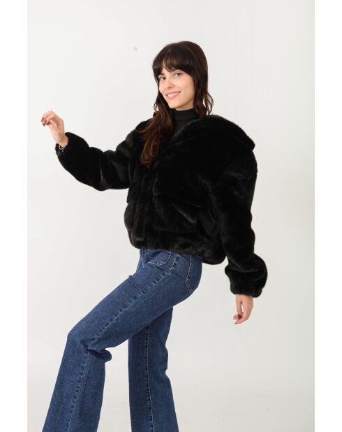 Fausse Fourrure Aurore Noire