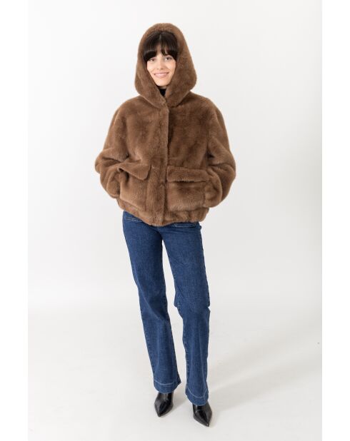 Fausse Fourrure Aurore Chocolat