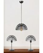 Set lampadario e lampada da tavolo 2546228 nero - 70 cm