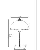Set lampadario e lampada da tavolo 2546228 nero - 70 cm