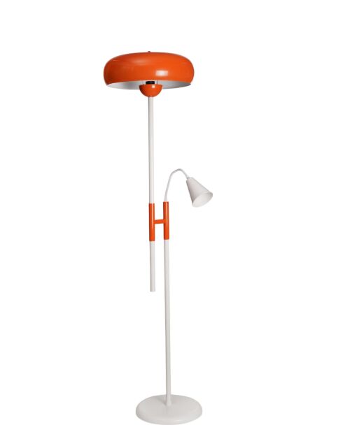 2566012 lampada da terra arancione e bianca - 160 cm