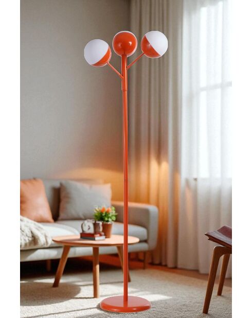 Lampada da terra 2574475 bianco arancione - 163 cm