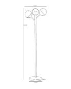 Lampada da terra 2574475 bianco arancione - 163 cm