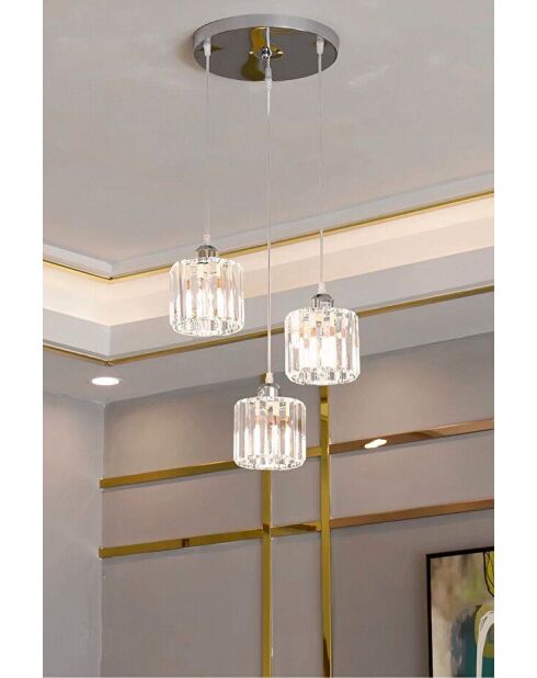 Lampadario Radiosa cromato - da 25 a 80 cm