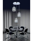 Lampadario Radiosa cromato - da 25 a 80 cm