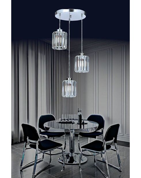 Lampadario Radiosa cromato - da 25 a 80 cm