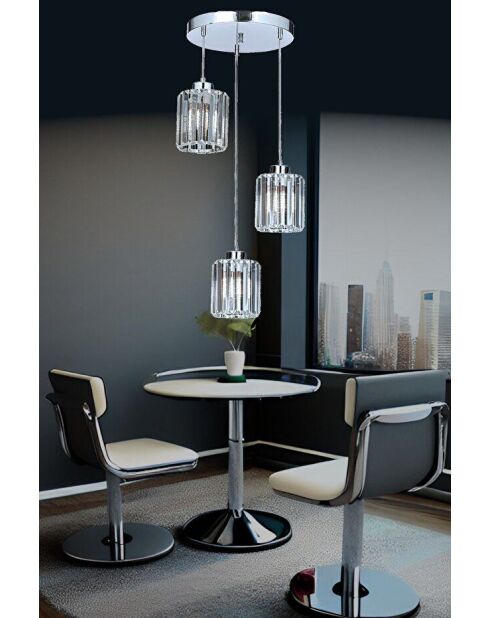 Lampadario Radiosa cromato - da 25 a 80 cm