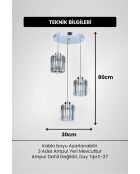 Lampadario Radiosa cromato - da 25 a 80 cm
