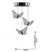 Lampadario Kelebek 3 - oro - da 25 a 80 cm