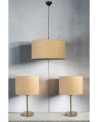 Set lampadario e lampada da tavolo 2545802 crema - 70 cm