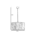 Set lampadario e lampada da tavolo 2545802 crema - 70 cm